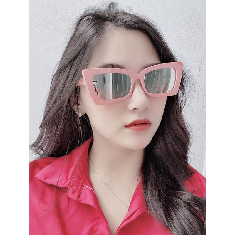 Kính râm nữ gọng vuông dáng mắt mèo kính thời trang chống tia uv sang chảnh trẻ trung