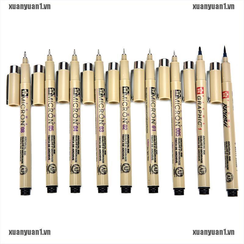 [XUANYUAN1] Set 9 Bút Lông Vẽ Truyện Tranh Pigma Manga Chuyên Nghiệp