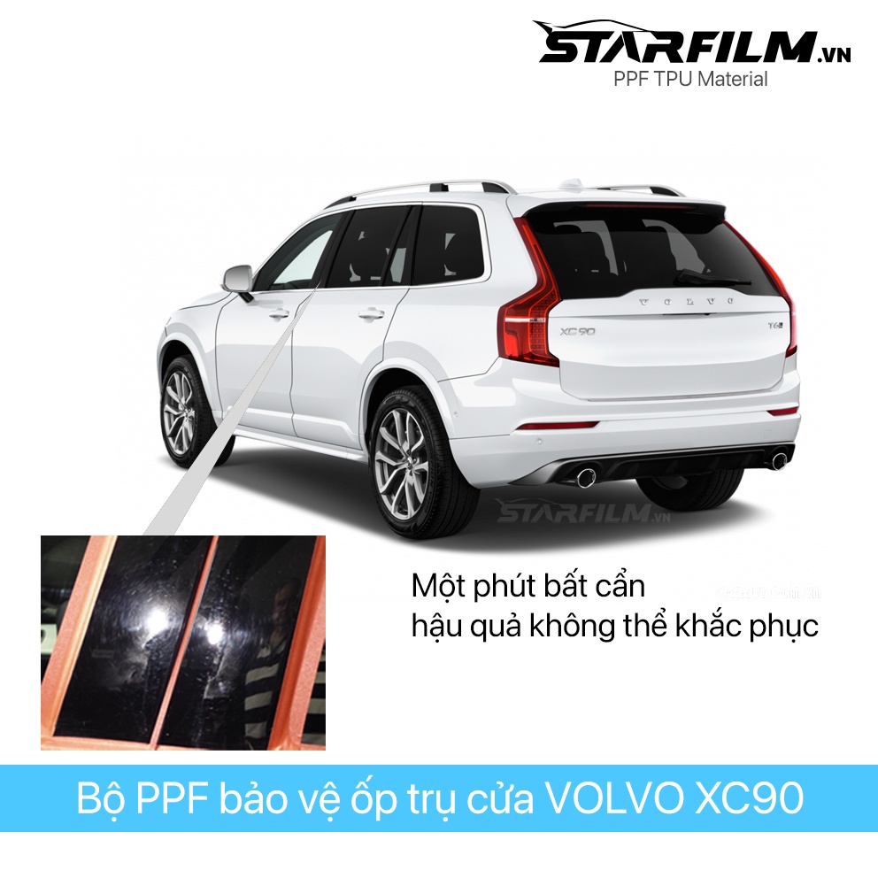 Bộ PPF bảo vệ chống xước trụ bóng STARFILM cho Volvo XC90