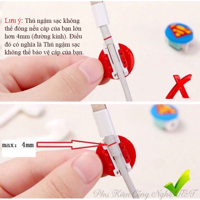 Nút Bảo Vệ Đầu Cáp Sạc Tai nghe Hoạt Hình Dễ Thương