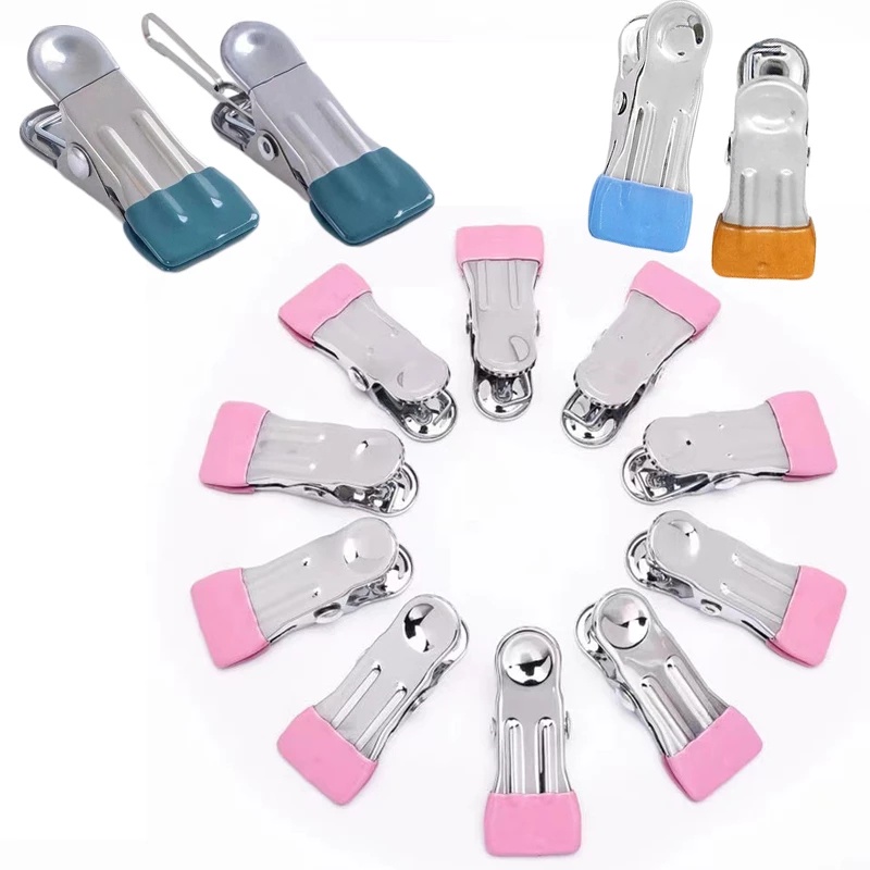 Kẹp Niêm Phong Túi Thức Ăn Vặt/Áo Lót/Vớ Bằng Thép Không Gỉ Chống Gió Đa Năng