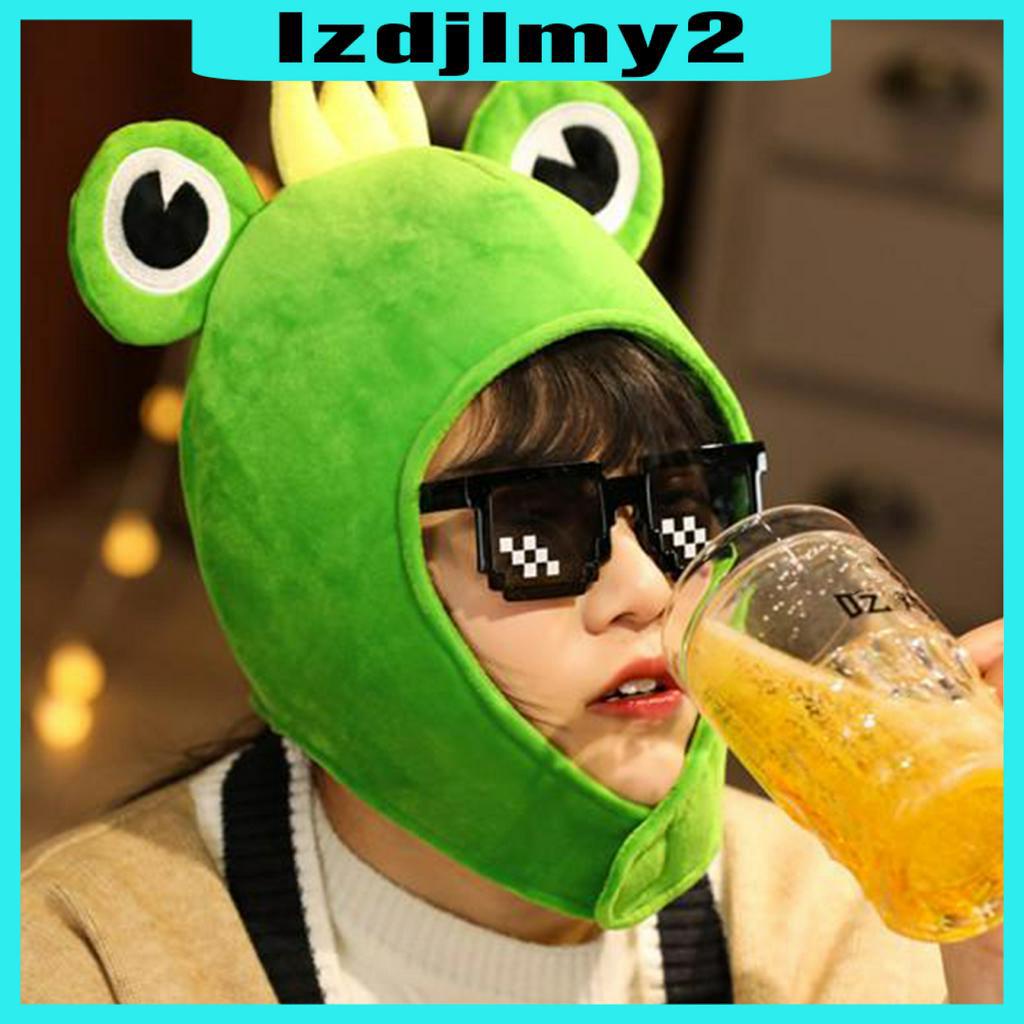 Nón Đội Hóa Trang Ếch Xanh Mắt To Nhồi Bông Dễ Thương Lzdjlmy2