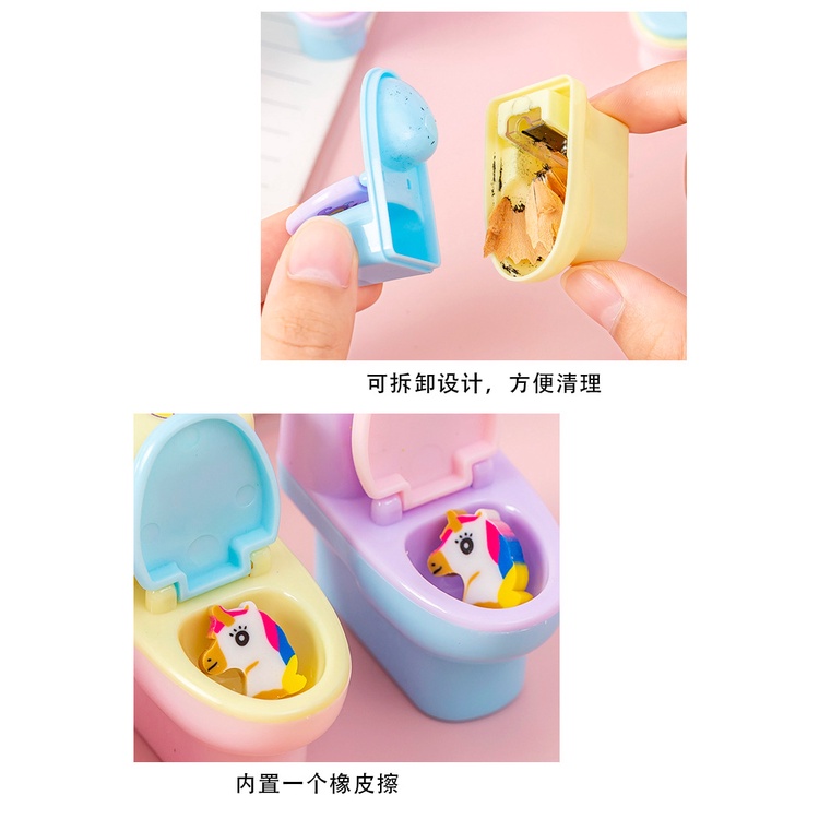 Gôm tẩy họa tiết kỳ lân hoạt hình sáng tạo tiện lợi