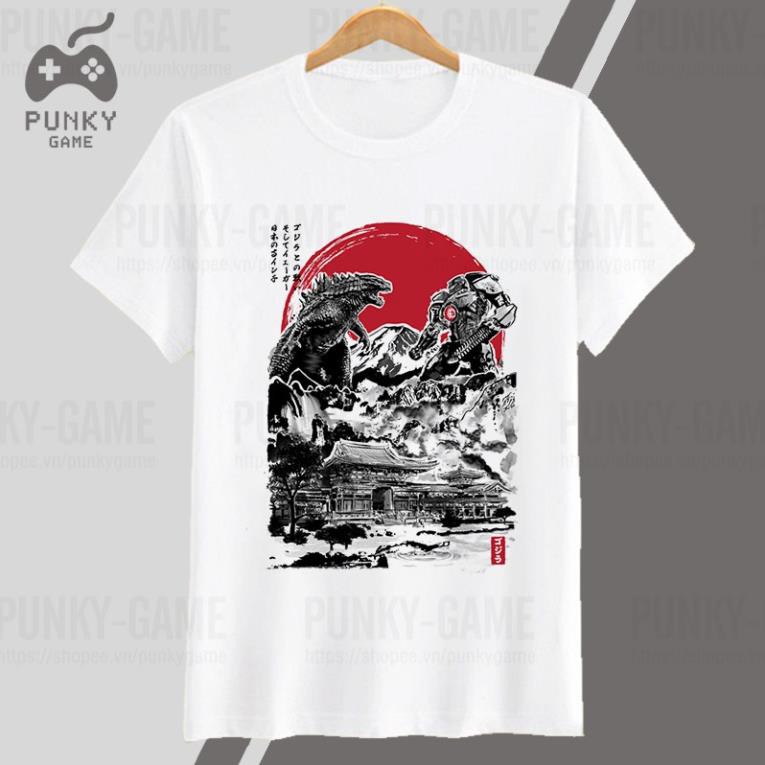 (SALE SỐC) Áo thun Phong Cách Nhật Gozilla Battle CODE07