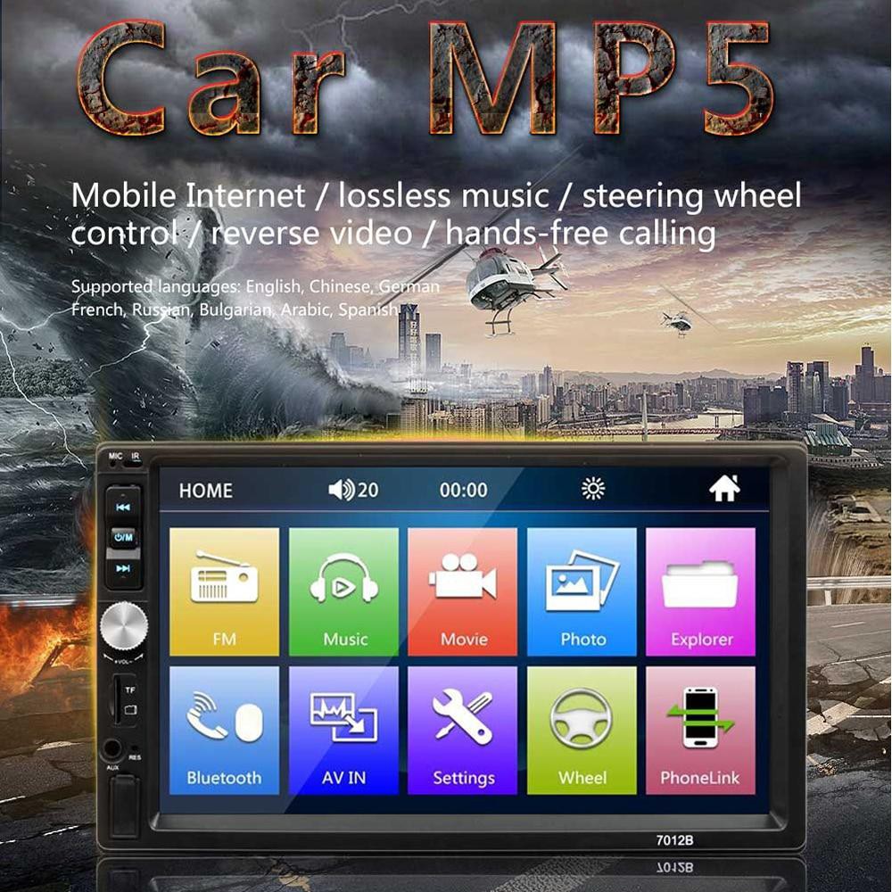 2 Din Xe Đài Phát Thanh 7 ''Autoradio Gương Bluetooth Liên Kết Cho Android/iPhone-168-OXUI7