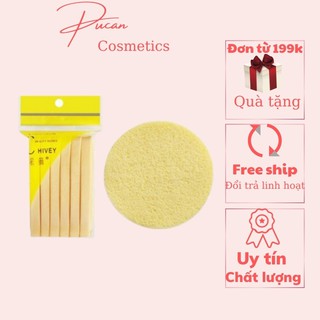 Bọt biển - Bông nở rửa mặt Chivey 12 miếng - Miếng mút rửa mặt bọt biển dạng nén dùng để rửa mặt, tẩy tran(Gói 12 thanh)