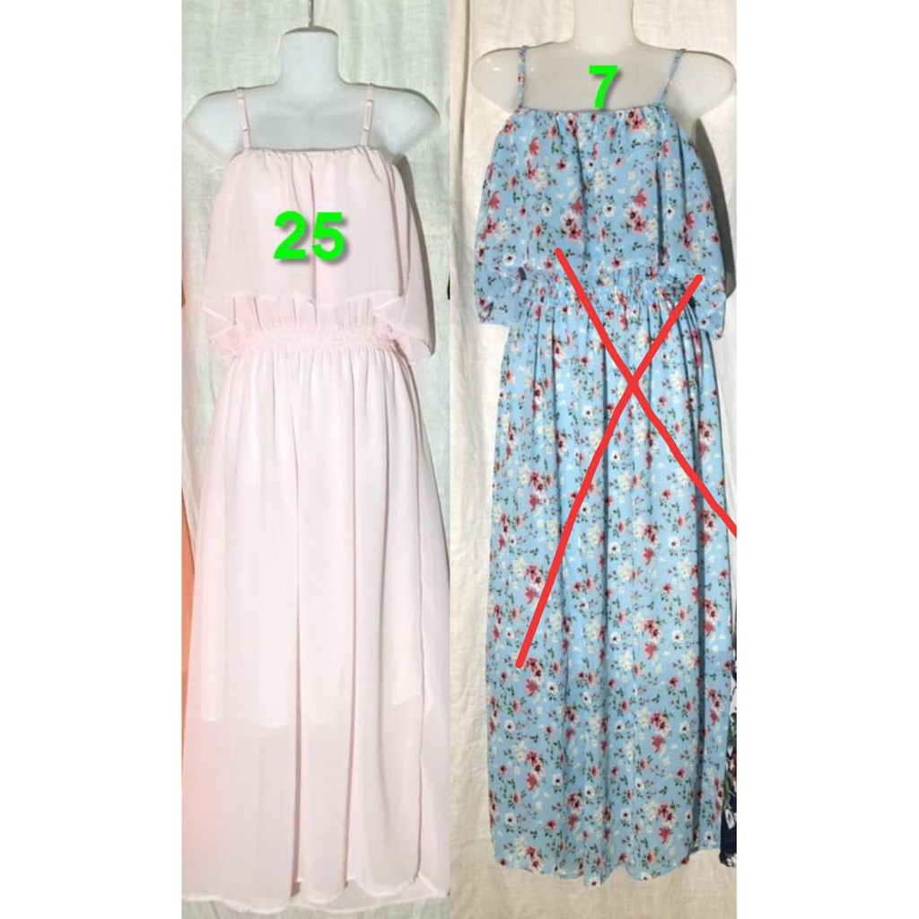 Đầm maxi voan 2 dây bèo ngực | BigBuy360 - bigbuy360.vn