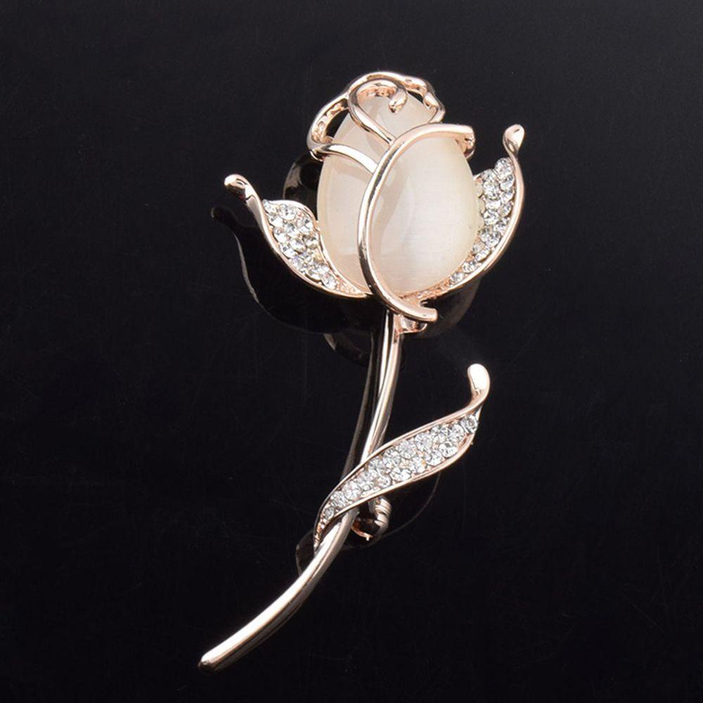 MXGOODS Ghim Cài Áo Hình Hoa Đính Đá Thời Trang