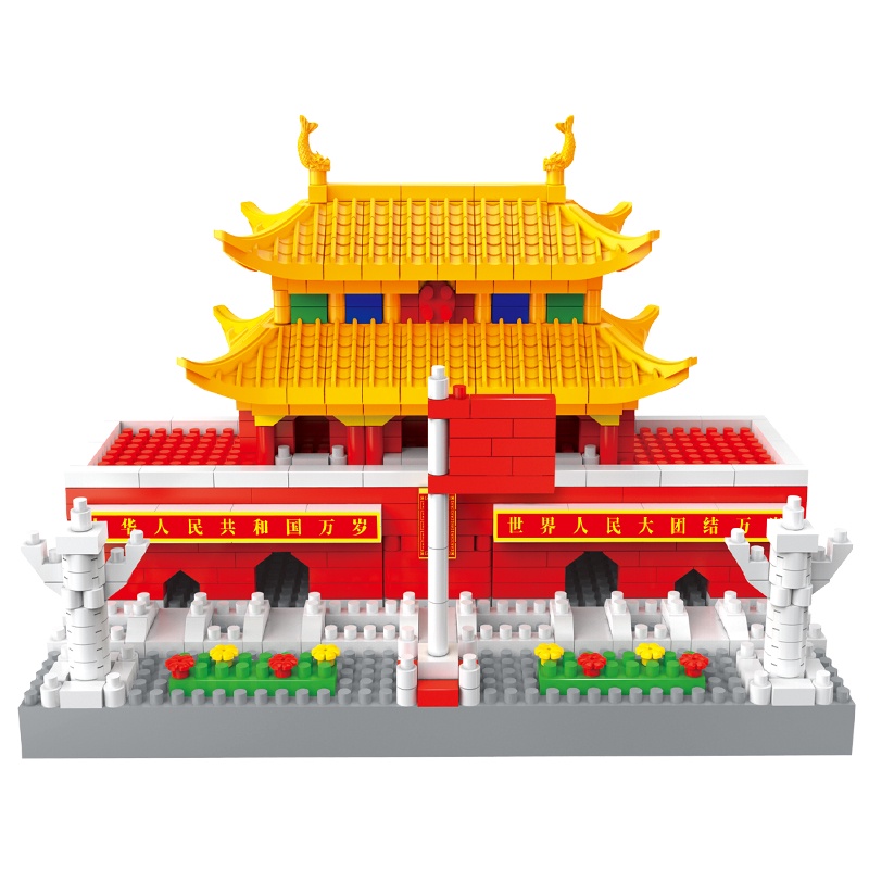 Mô hình tòa nhà mini Tian 'Anmen-Ancient LEQIAZHIXING độc đáo sáng tạo