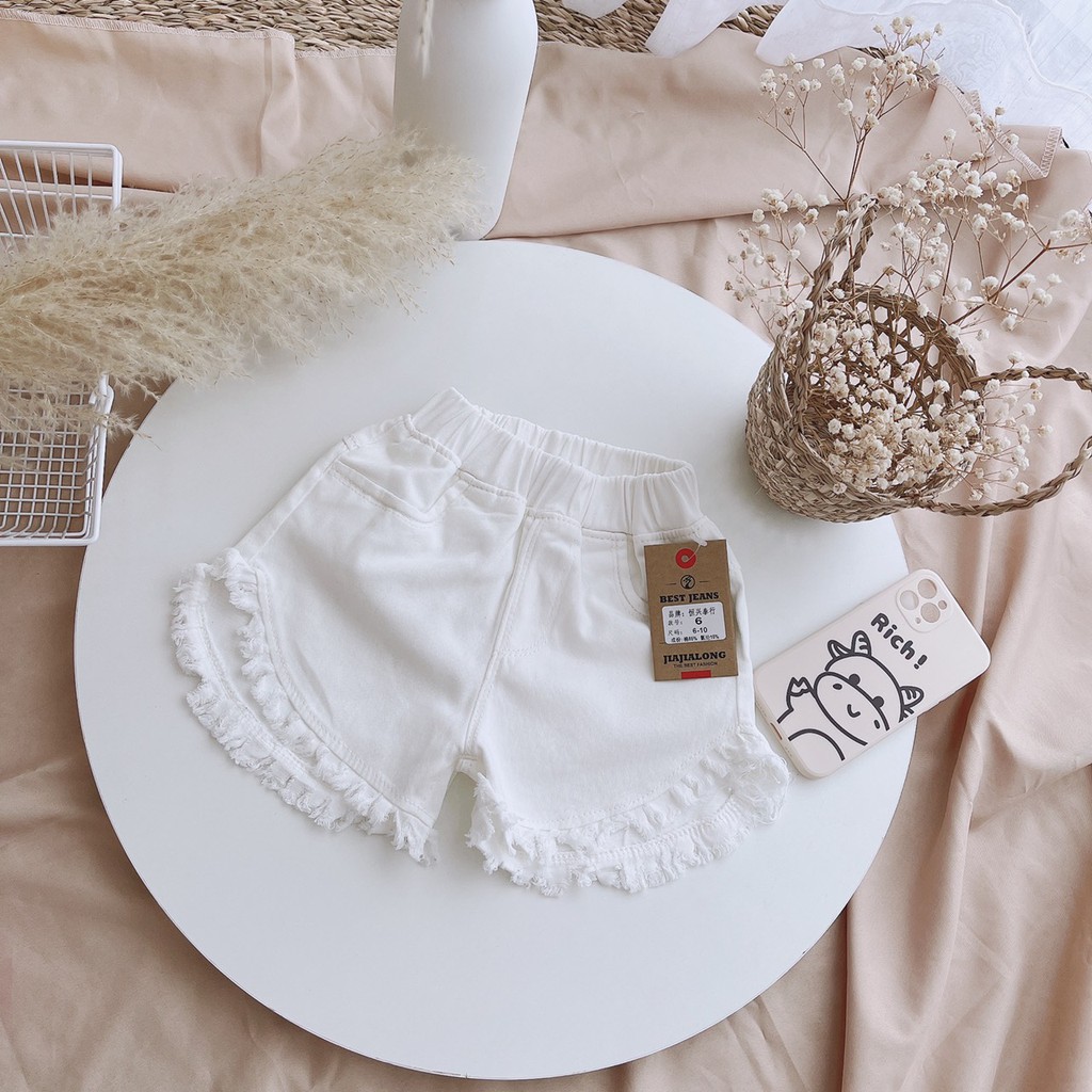 QUẦN SOOC KAKI TUA GẤU CỰC XINH CHO BÉ GÁI S47