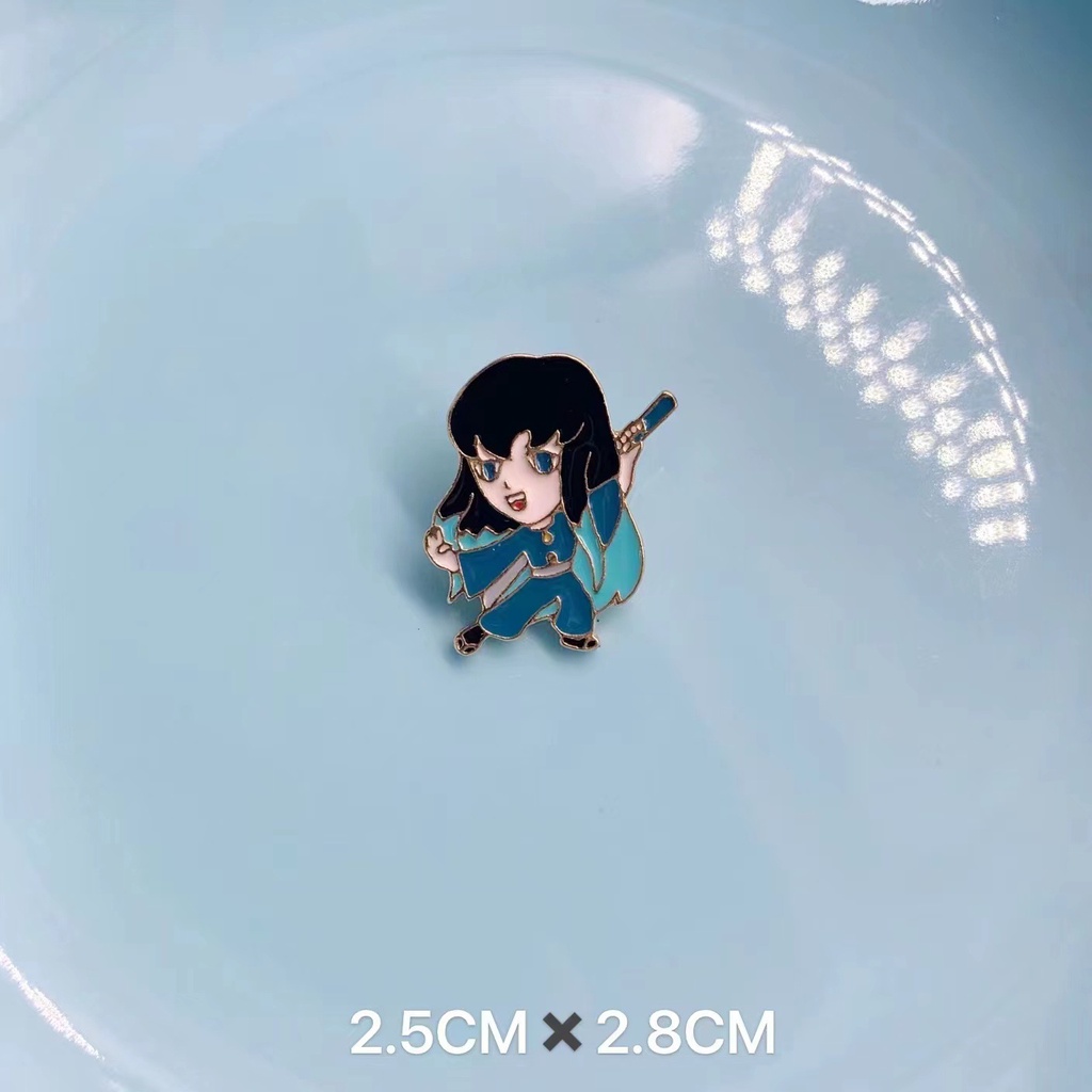 Huy Hiệu Cài Áo Hình Nhân Vật Anime Demon Slayer Drop Oil Drop Kamado Tanjiro Nezuko