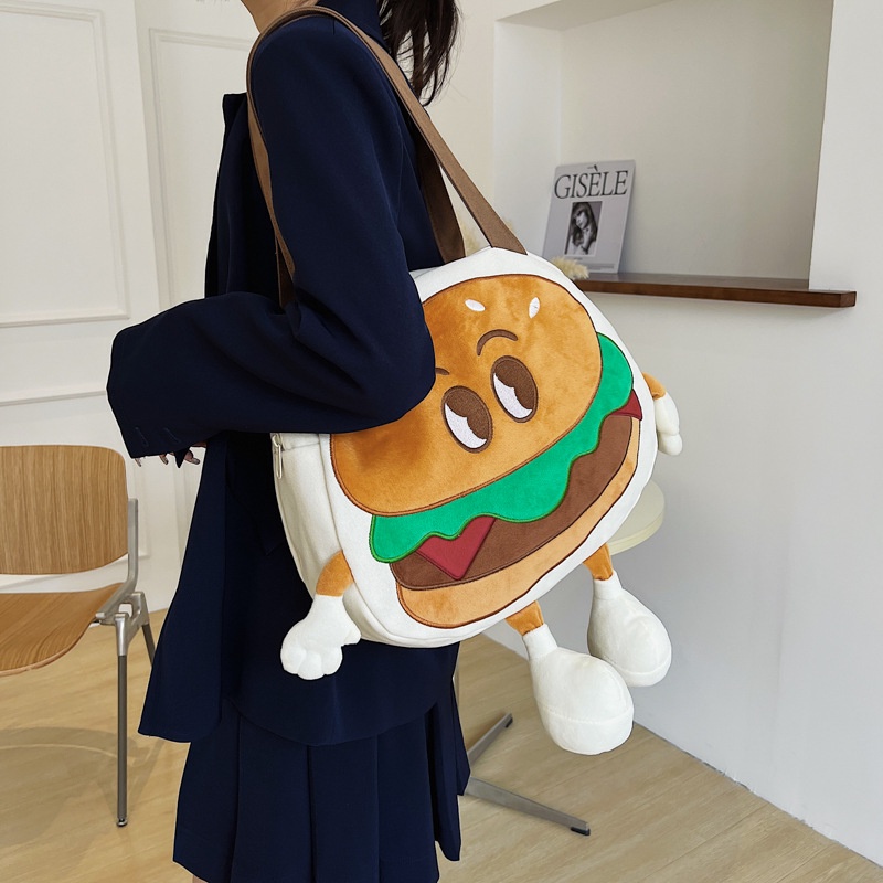 Túi Đeo Vai Hình Hamburger Dễ Thương Thời Trang Phương Tây 2022