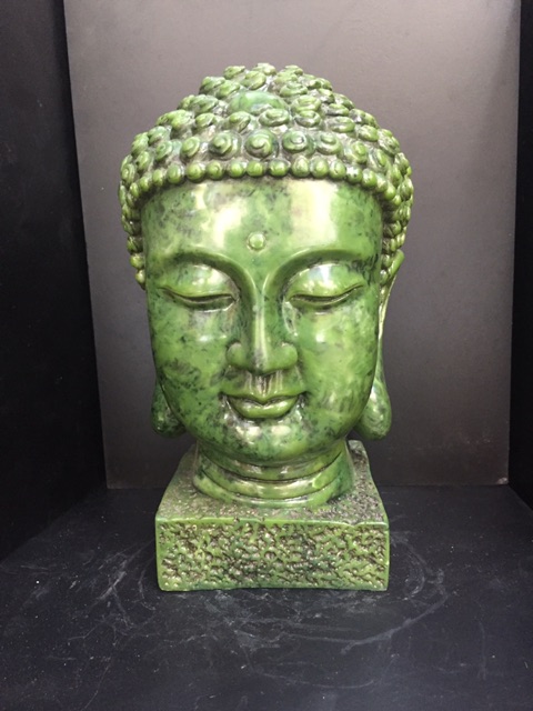 Tượng đầu phật thích ca bằng đá nhân tạo composite cao 9, 12,5, 16cm.