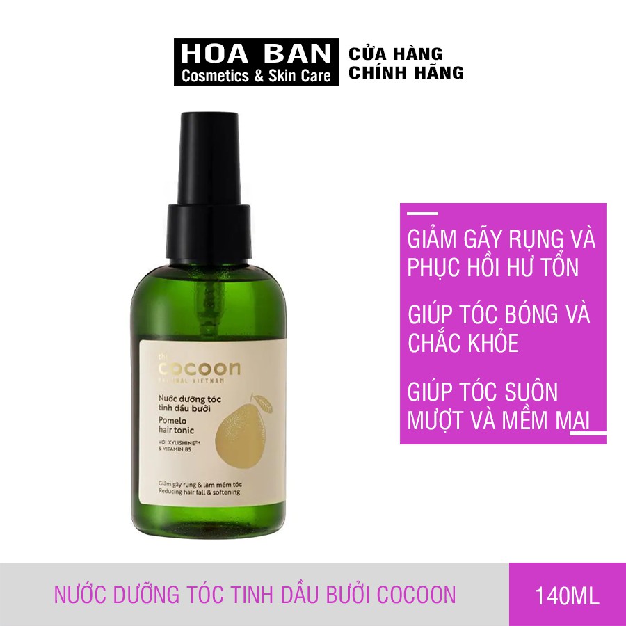 Nước Dưỡng Tóc Tinh Dầu Bưởi Cocoon 140ml - Hoa Ban Cosmetic