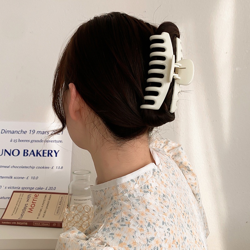 Kẹp Tóc Màu Trắng Thiết Kế Đơn Giản Thời Trang Dành Cho Nữ