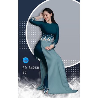 VẢI MAY ÁO DÀI HOA ĐỀU XINH CÓ ẢNH THẬT(CẢ BỘ VẢI)XUẤT KHẨU