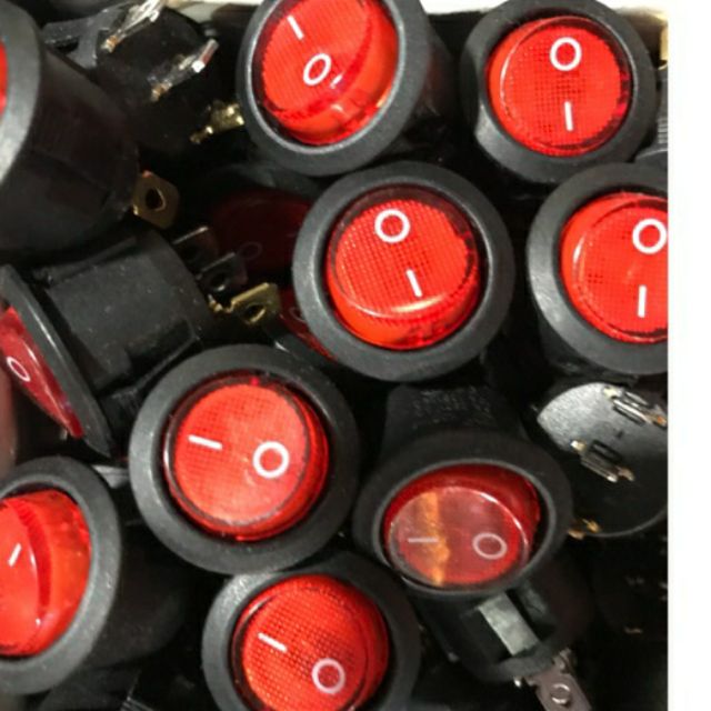 10 Công tắc tròn 3 chân có đèn