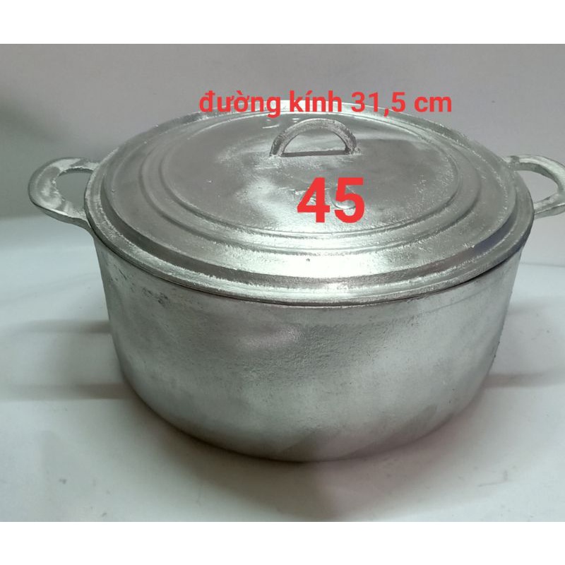 NỒI GANG SỐ 45 ĐƯỜNG KÍNH 32CM ĐÃ ĐƯỢC MÀI TRÀ BÓNG