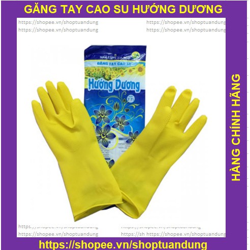 Găng tay bao tay cao su Hoa hướng dương rửa chén bát