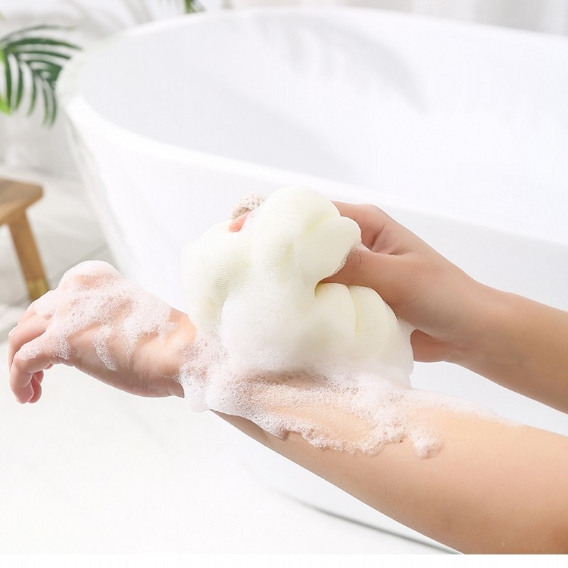 Bông tắm PE hình cánh hoa mềm mại thân thiện với môi trường sử dụng tiện lợi