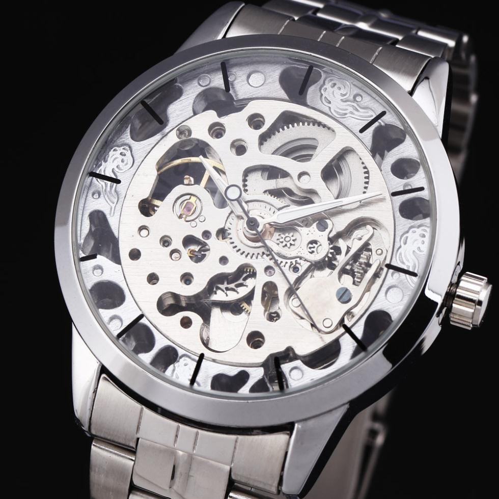 C04 Đồng hồ Cơ nam WINNER GOLD DESIGN automatic