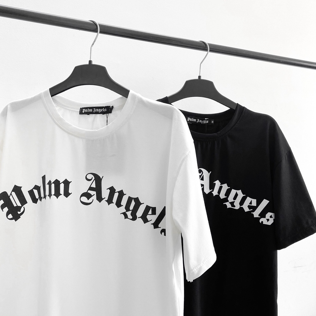 Áo Phông  PLAM ANGELSS  Fom Nam Nữ In 3D Phối Chữ Cao Cấp Trẻ Trung Năng ĐộngCá Tính