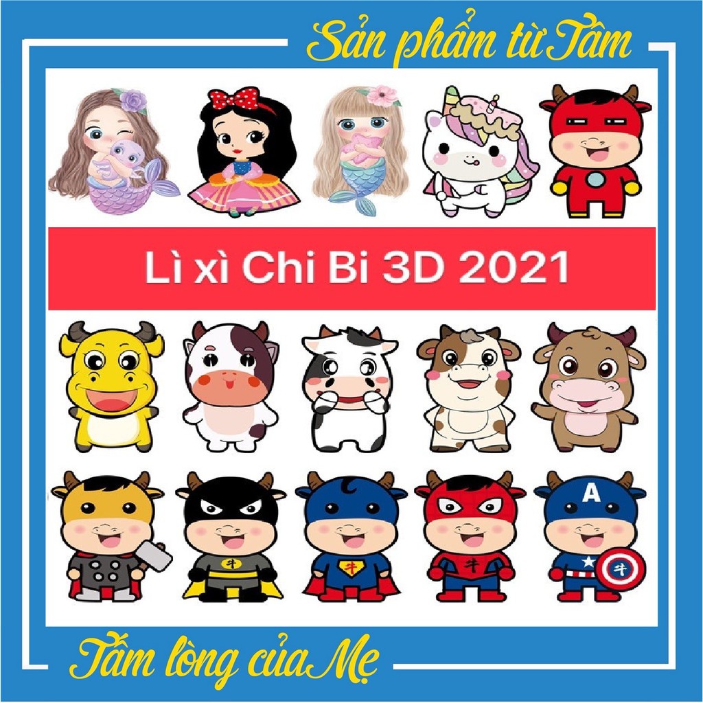 Lixi Chipi Phản Quang HotTrend Tết 2023 - Lixi Tết Quý Mão Hoạt Hình Bóng Đẹp,Dày Dặn, Siêu Kute
