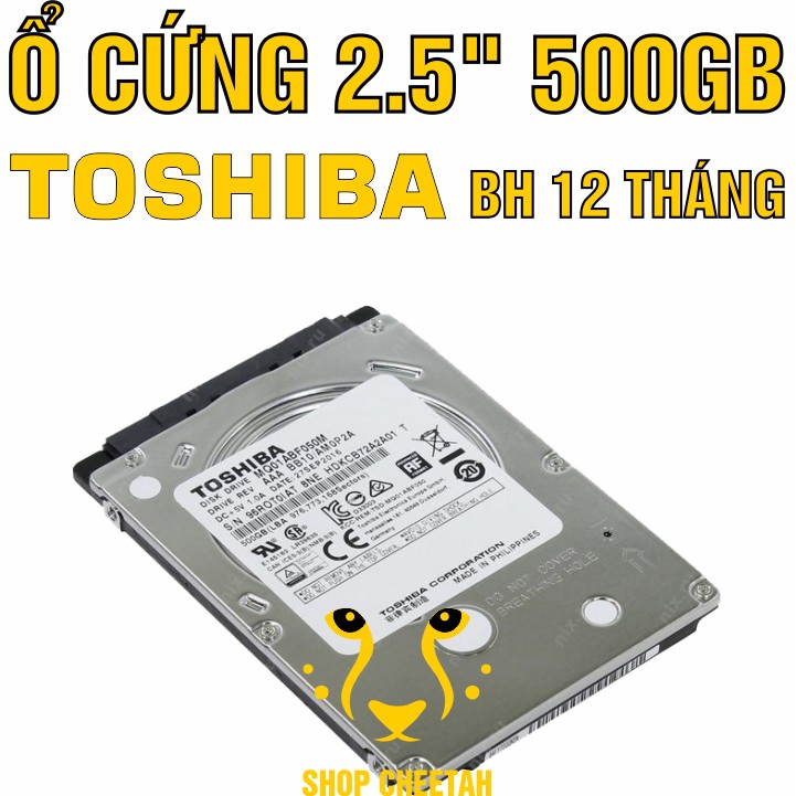 HDD 2.5” Toshiba 500GB – Ổ cứng Laptop chính hãng – Bảo hành 12 tháng – Mới 99% – Tháo từ máy nhập khẩu