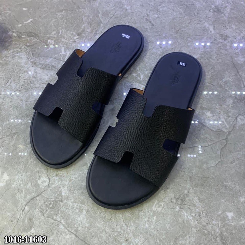 Dép Lê Quai Ngang Xanh Than, Dép HM Nam Nữ Charcoal Green Hot Trend 2022