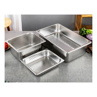 Khay buffet 1/1 đục lỗ inox cao cấp