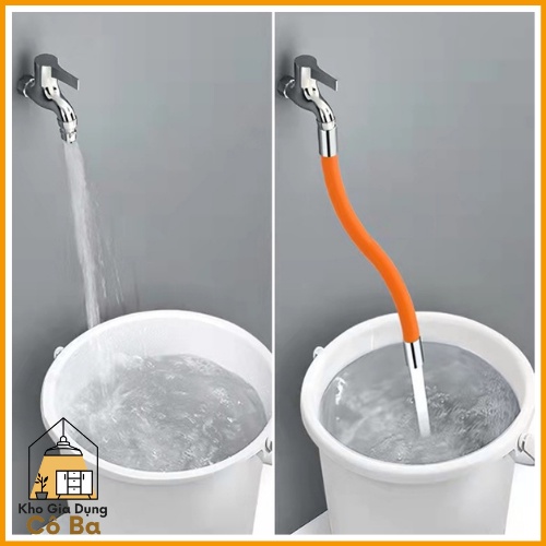 Dụng cụ nối dài vòi nước bằng silicon xoay 360 độ tiện dụng cho nhà bếp, Ống nối dài vòi nước xoay 360 độ