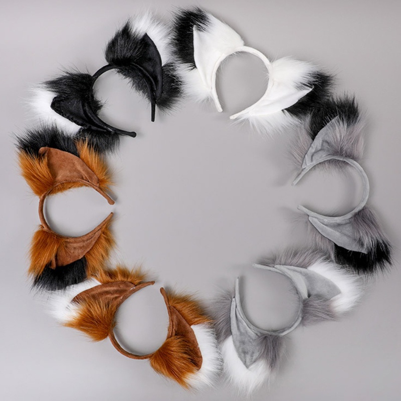 Băng Đô Tai Lông Giả Hóa Trang Halloween Độc Đáo