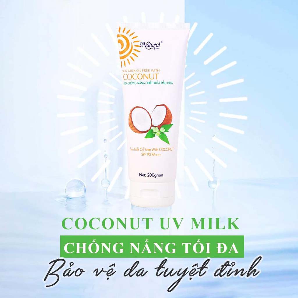 Sữa Chống Nắng Dưỡng Da Body Chiết Xuất Dầu Dừa Coconut Natural Spa