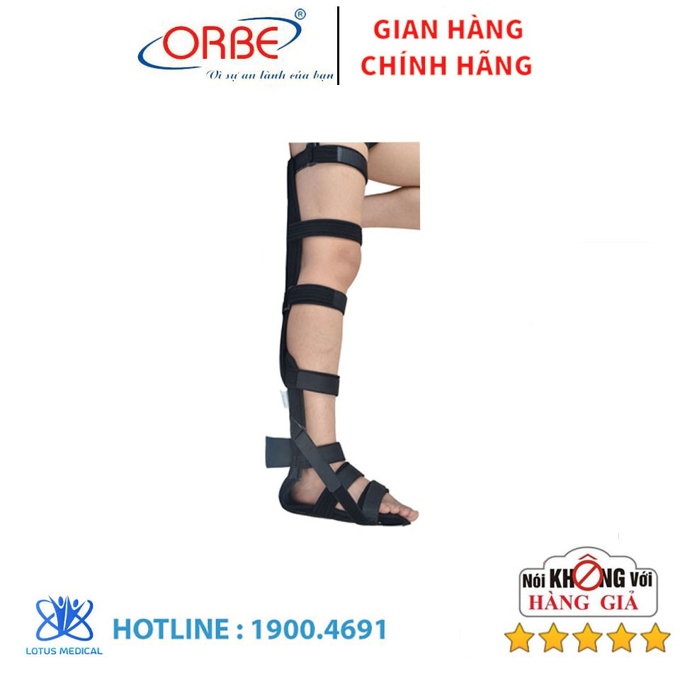 Nẹp chống xoay nhựa dài H3 ORBE - Cố định, ổn định khớp cổ chân sau chấn thương