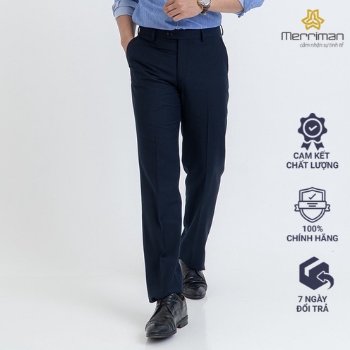 Quần tây nam công sở Merriman mã THMP050 màu INK dáng slimfit