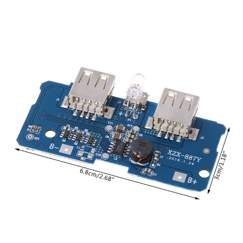 Bảng Mạch Tăng Áp bonj 5V 2A Dual USB 18650