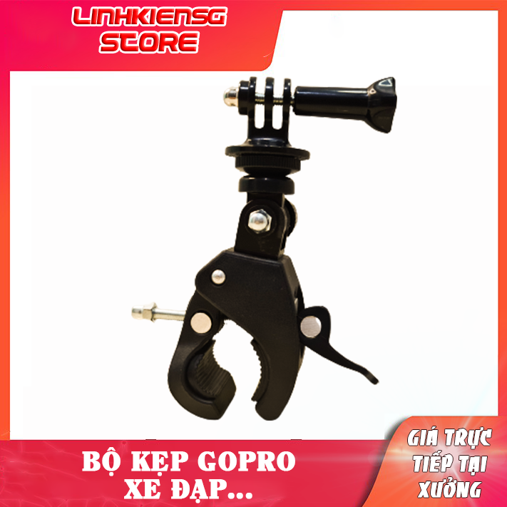 BỘ ĐẦU KẸP GOPRO LÊN XE,CÂY LIVESTREAM..KHỚP NỐI+GP03+VÍT DÀI