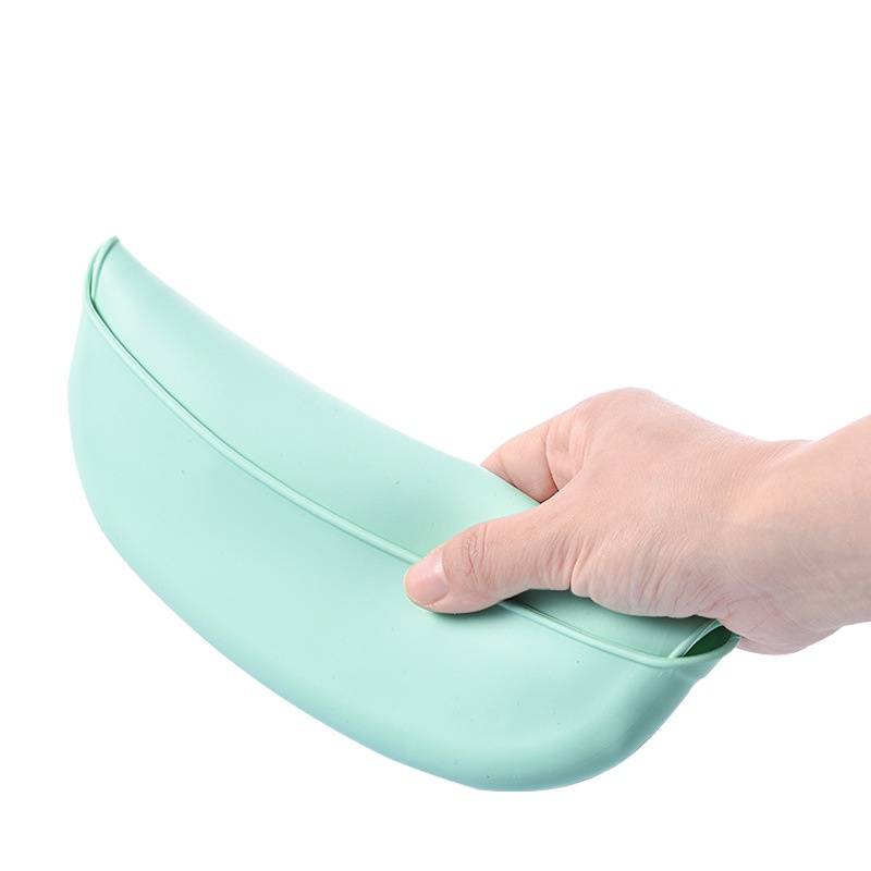Yếm ăn dặm silicon cho bé có máng hứng thức ăn tiện lợi