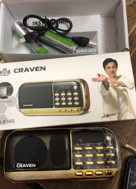 [Mã ELHACE giảm 4% đơn 300K] [Freeship toàn quốc từ 50k] Đài Radio USB Thẻ Nhớ Craven CR-836/836S tặng củ dạc