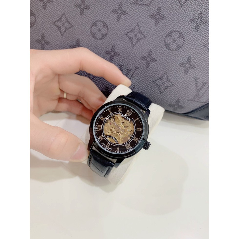 Đông hồ Nam rolex dây da cao cấp, size 40mm, thẻ bảo hành 12 tháng- Rolex MTP-STORE