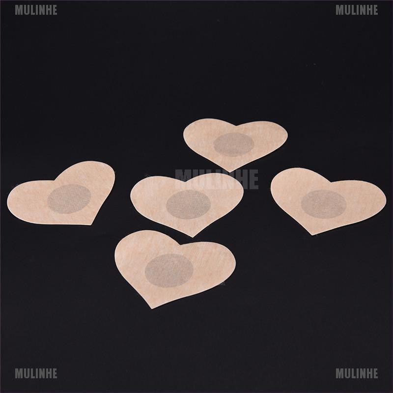 Bộ 10 Miếng Dán Ngực Hình Tròn / Cánh Hoa / Trái Tim Mới