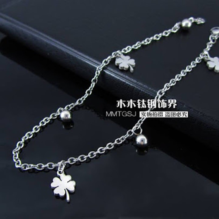 Lắc chân titan cỏ 4 lá cực xinh LC14 | BigBuy360 - bigbuy360.vn