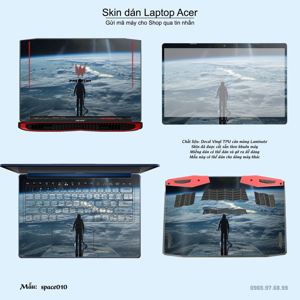 Skin dán Laptop Acer in hình không gian _nhiều mẫu 2 (inbox mã máy cho Shop)