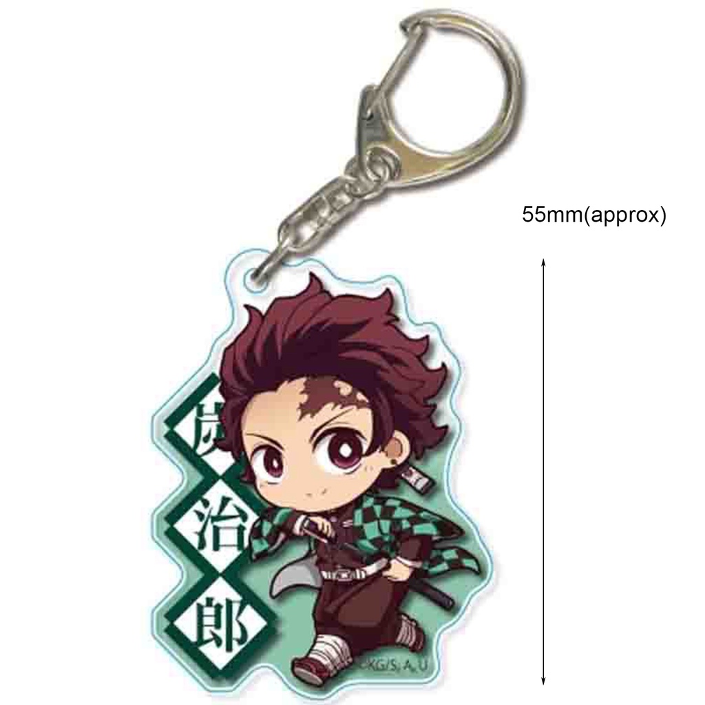 Móc Khóa Hình Demon Slayer Tanjiro Nezuko Bằng Thép Không Gỉ Bề Mặt Mịn Cho Nữ