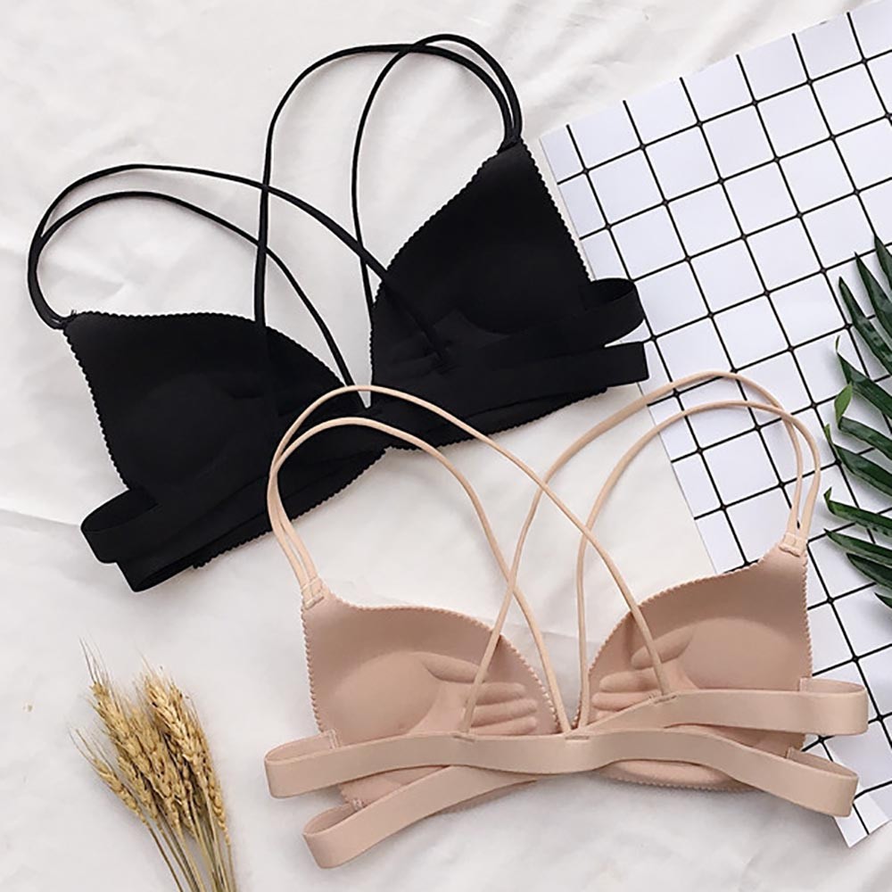 Áo bra nữ bàn tay nâng ngực cài trước - Áo bralette coton mềm không gọng mút mỏng Y45