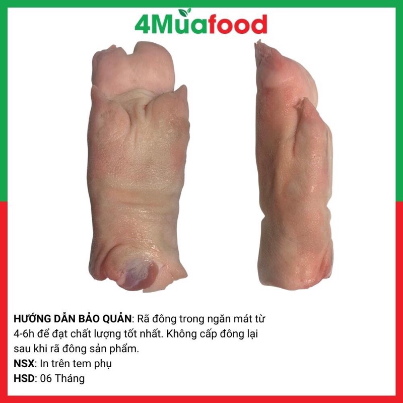 2 cái Móng Lợn  Miratorg đóng túi hút chân không - Thực Phẩm 4 Mùa - 4Muafood