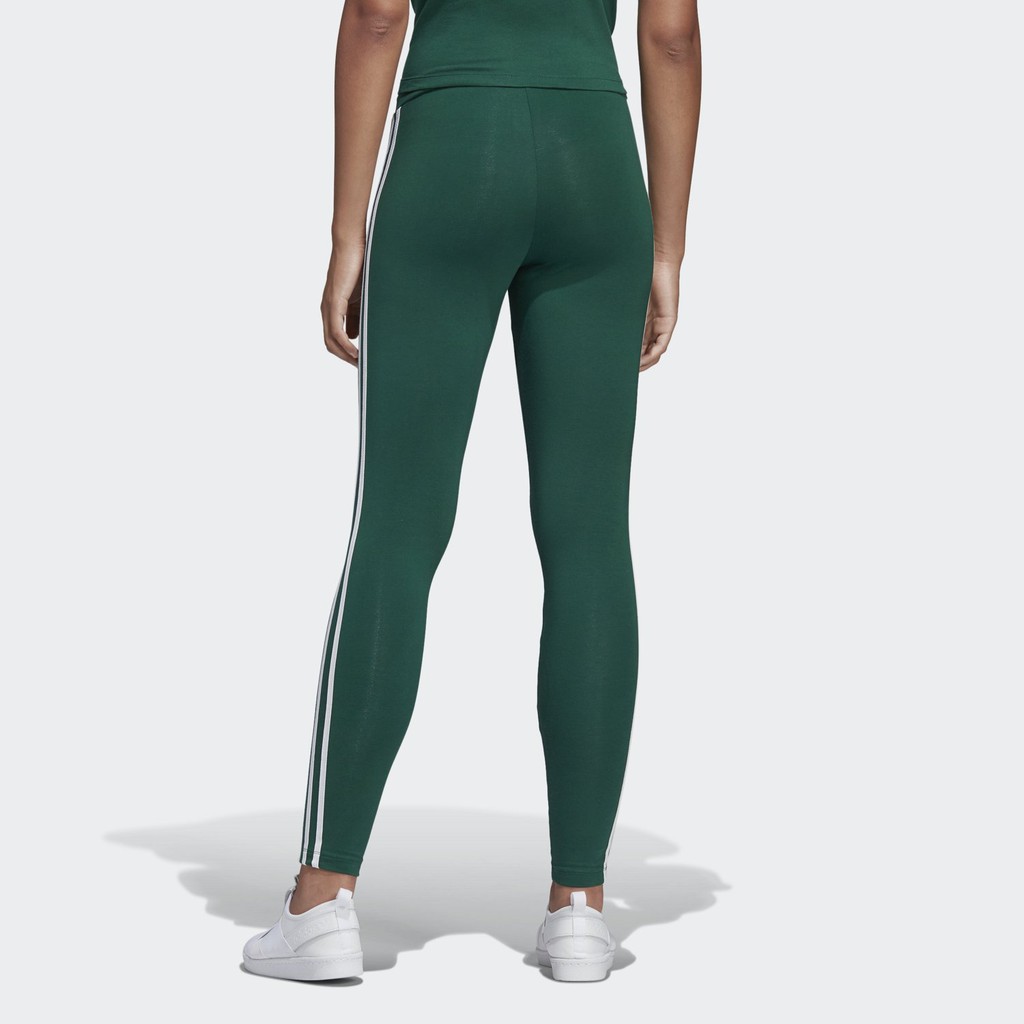 (HÀNG XUẤT XỊN) Quần legging das xanh 3 sọc 487 3-STRIPES LEGGING GREEN Made in Cambodia full tag code  SIZE S M l