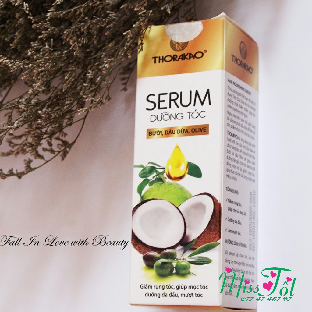 Thorakao Serum Dưỡng Tóc 75ml - (Tinh Dầu Dừa, Bưởi, Olive)