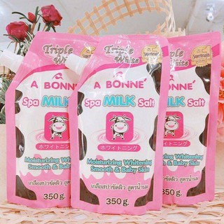 Muối tắm sữa bò tẩy tế bào chết A Bonne Spa Milk Salt Thái Lan 350gr  ABONNE THAILAND