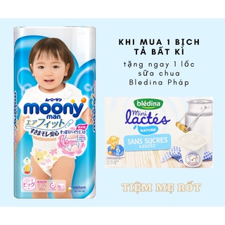 Tả/bỉm dán/quần moony xanh tiêu chuẩn nội địa size nb90/s84/m58/l44 trai gái/xl38 trai gái